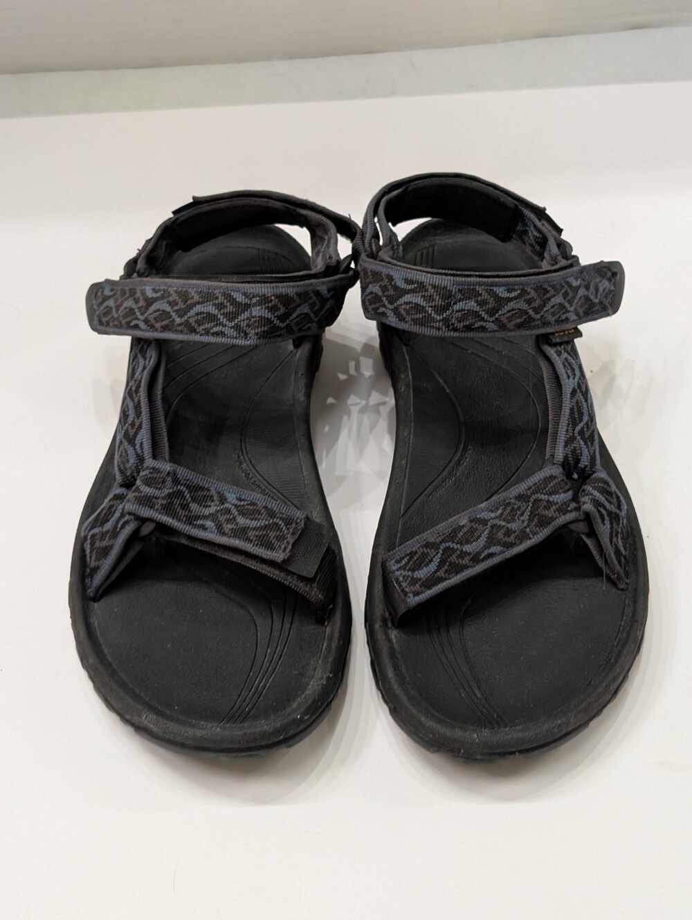 Teva Men's 10 Hurricane 4 Adjustable Sandals Black Blue X2